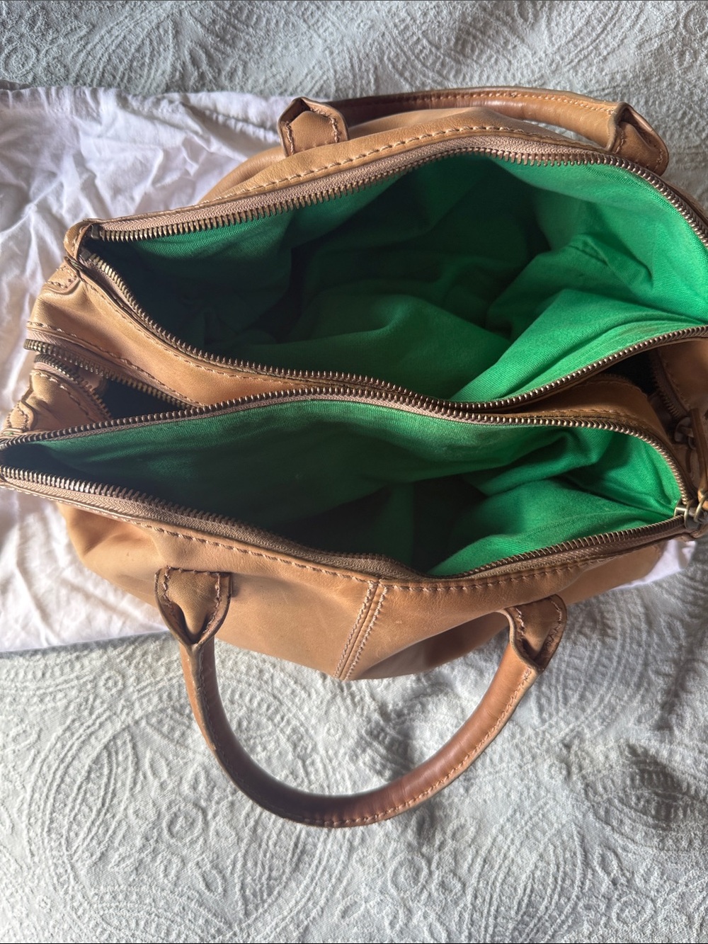 Liebeskind Caramel Brown Leather Handbag - Picture 6 of 9